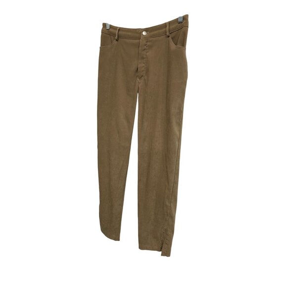 Harlow Camel Brown Womens Pants With Studded Hem Detail Size 8 - Picture 3 of 8